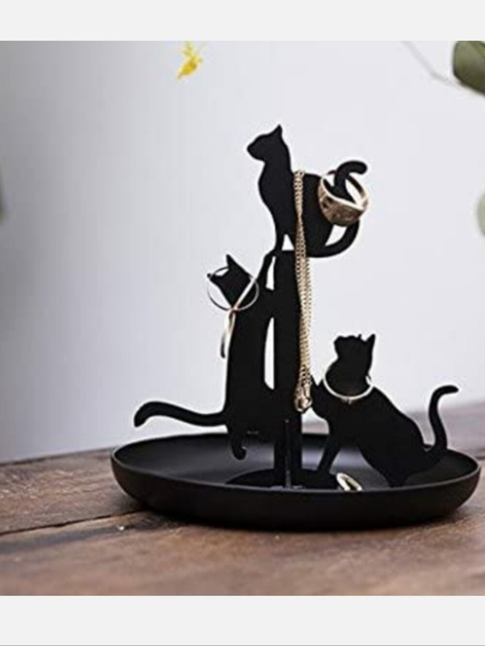 Kikkerland Black Cats Jewelry Stand - Black